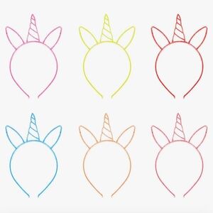 Unicorn Rainbow Headband 12pc Lot- NEW